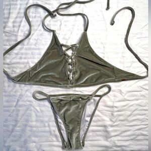 Victoria’s Secret Pink Customized Bottm Velvet Swim Set Sz XS